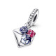 Charm Pandora Sobre con Flores Pensamiento 790787C01