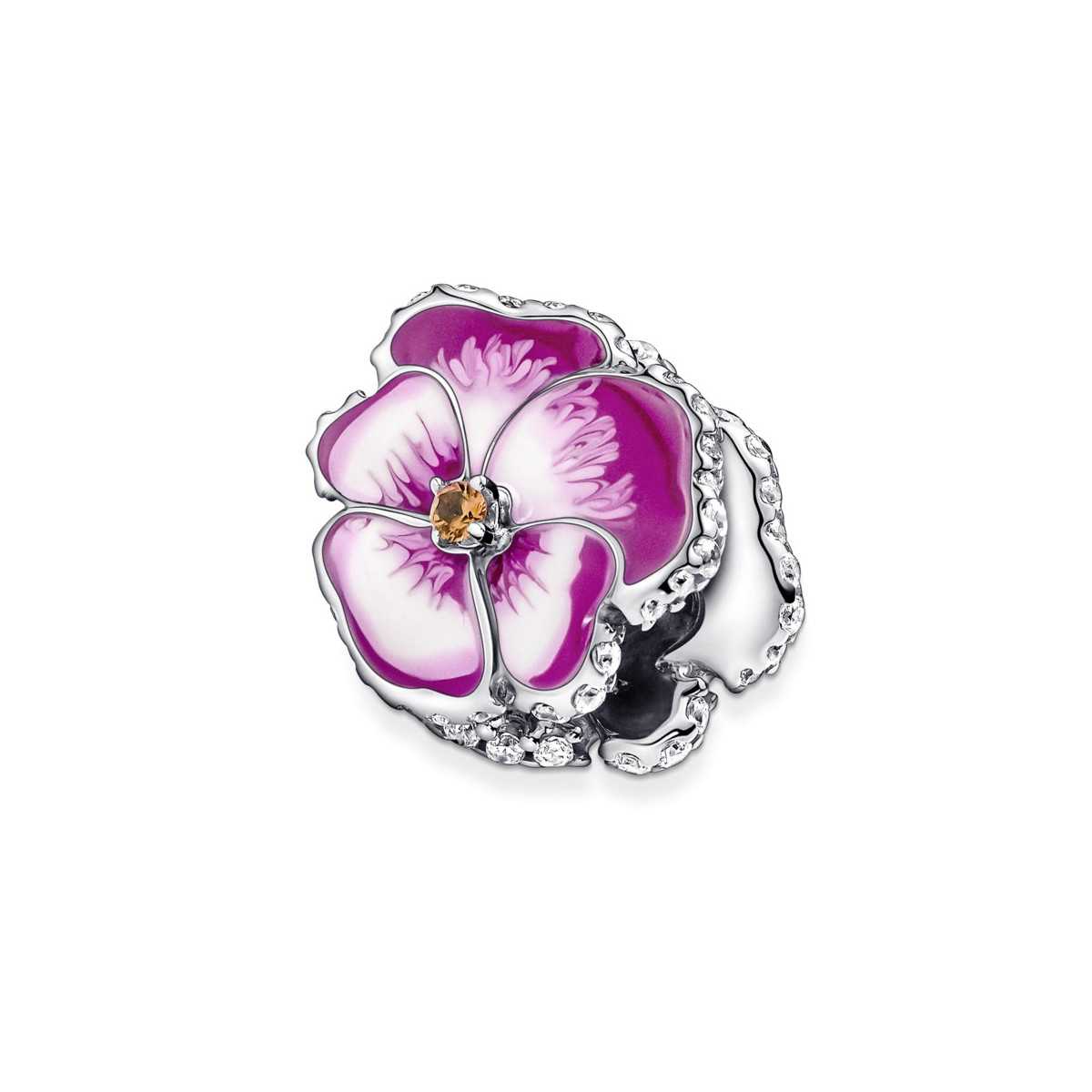 Charm Pandora Flor Pensamiento Rosa 790777C01