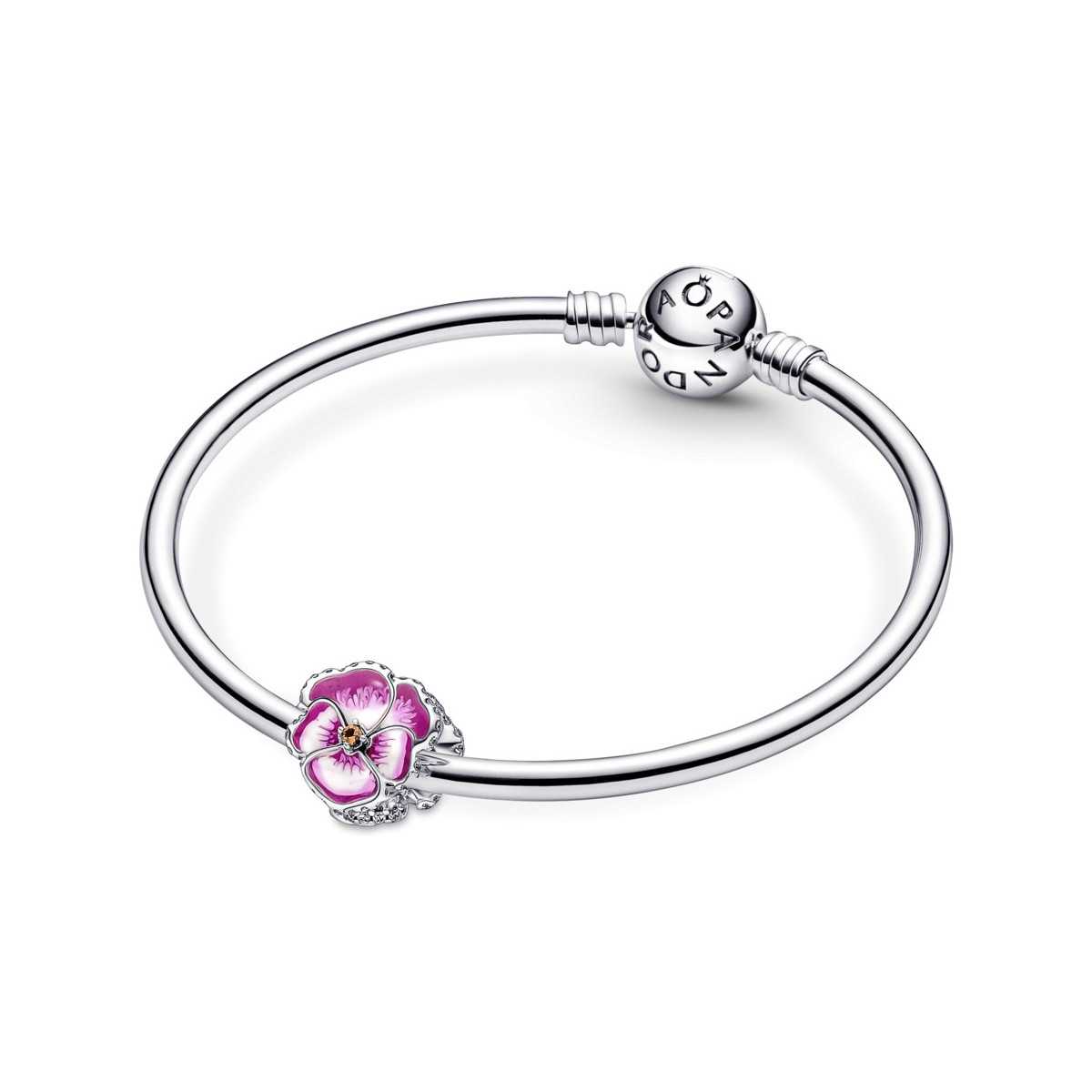 Charm Pandora Flor Pensamiento Rosa 790777C01