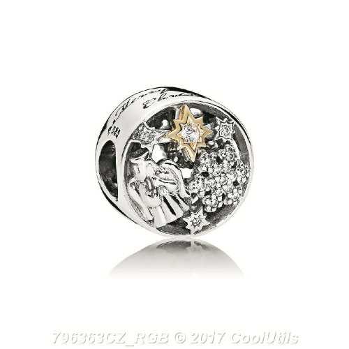 Charm plata oro circonita 796363CZ