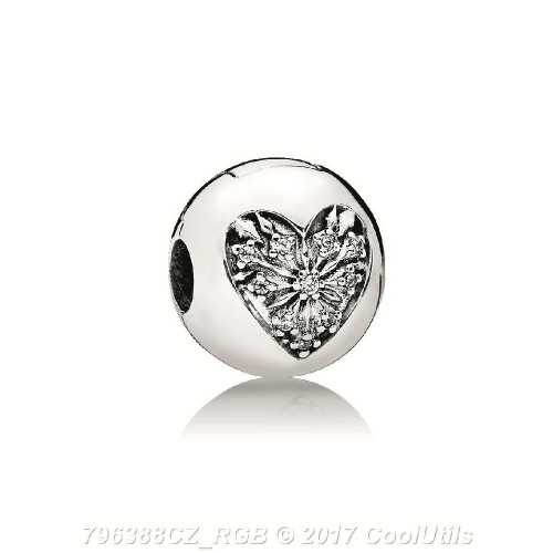 Clip Pandora Plata corazon 796388CZ