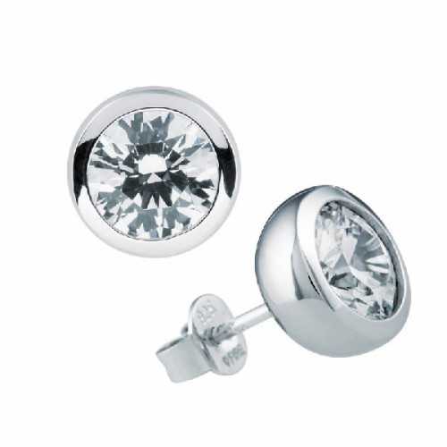 Pendientes Diamonfire Solitarios Con Engaste De Bisel - 8 Mm 6212691082