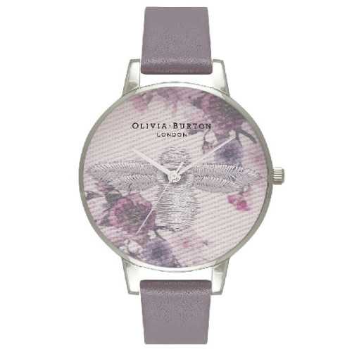 Reloj Olivia Burton bordado Dial London Gris y Plata OB16EM05