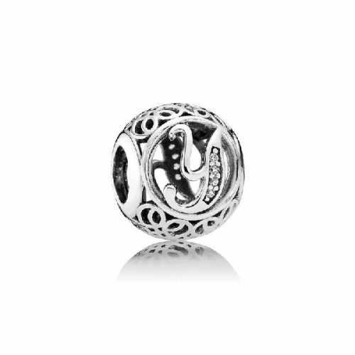 Charm Pandora Plata Circonita Letra Y 791869CZ