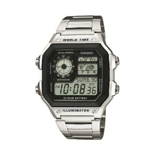 Reloj Casio Collection World Time Plateado AE-1200WHD-1AVEF