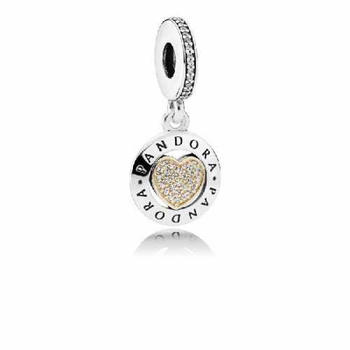 Charm plata oro circ logo pand 792082CZ