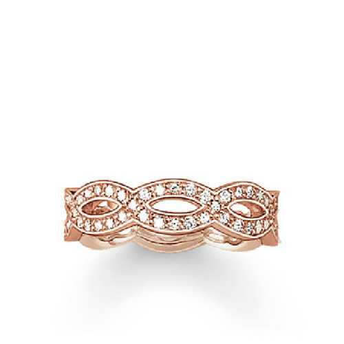 Anillo Thomas Sabo Rosa Circonitas TR1973-416-14-54