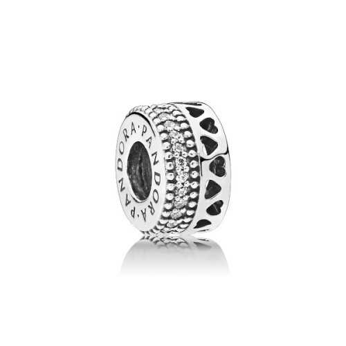 Separador Pandora Plata Corazones 797415CZ