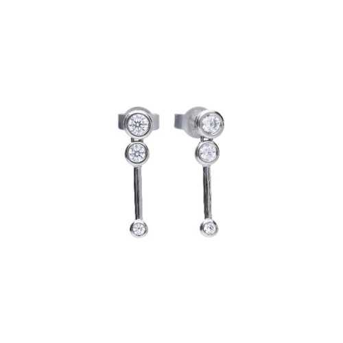 Pendientes Diamonfire Largos De Plata Y Circonitas 6218331082