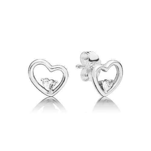 Pendientes Pandora Corazones Asimétricos 297813CZ