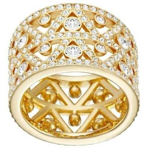 Anillo Swarovski Ancho Dorado 5184575