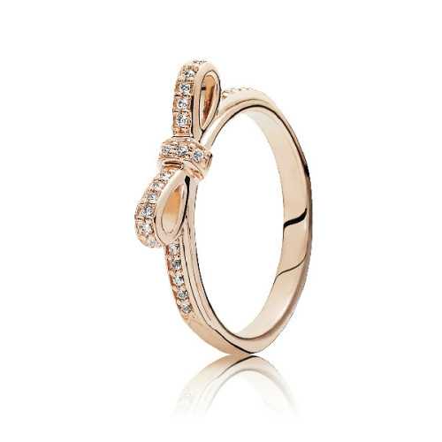 Anillo rose circonita lazo - 180906CZ