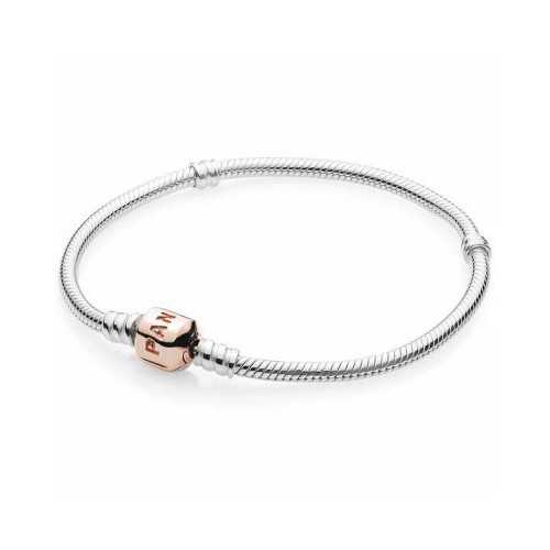 Pulsera plata cierre pand rose - 580702