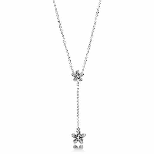 Collar plata circon margarita - 590540CZ