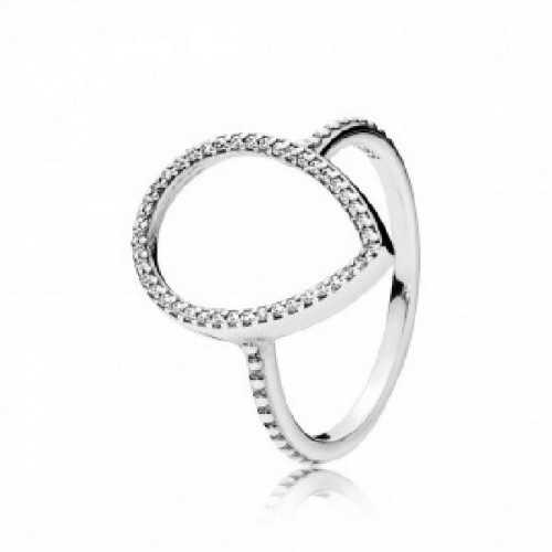 Anillo plata circonita lagrima - 196253CZ