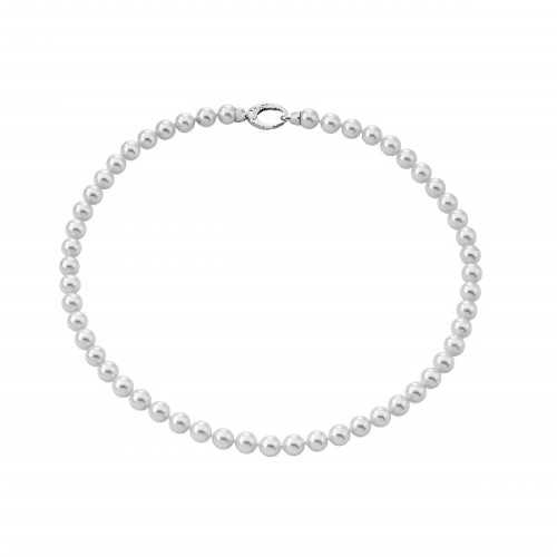 Gargantilla 40 Cm Perla 6 Mm Plata Major 09853.01.2.N40