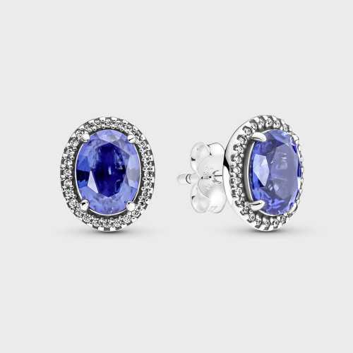 Pendientes Pandora Cristal Azul 290040C01