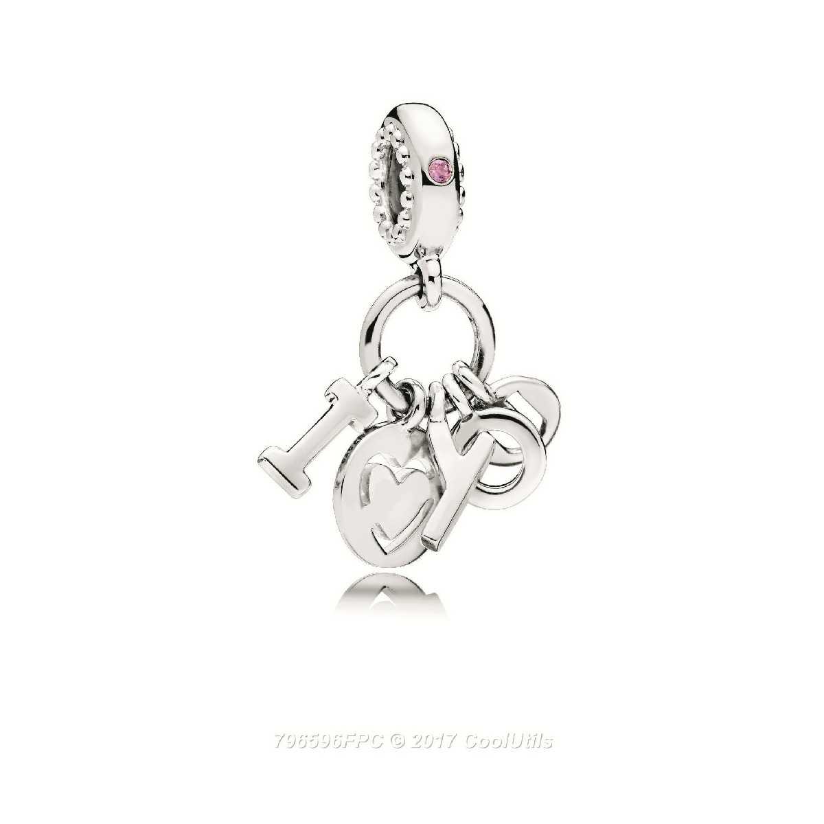 CHARM PLATA CIRCONITA ILOVEYOU 796596FPC