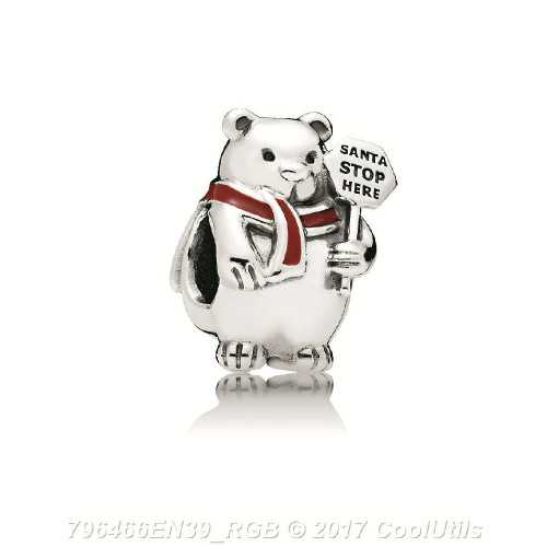 CHARM PLATA ESMAL ROJO OSO NAV 796466EN39