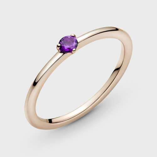 Anillo Pandora Solitario Morado - 189259C06