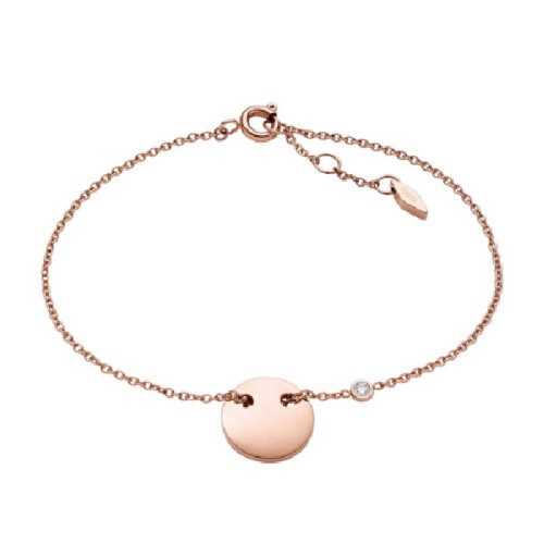 Pulsera  Fossil Acero Rosa Medalla JF02563791