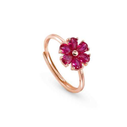 Anillo Nomination Sweetrock Nature Flor Oro Rosa 148051/044