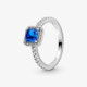 Anillo plata circonita azul - 190947NBT