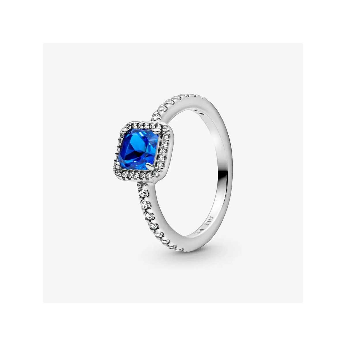 Anillo plata circonita azul - 190947NBT