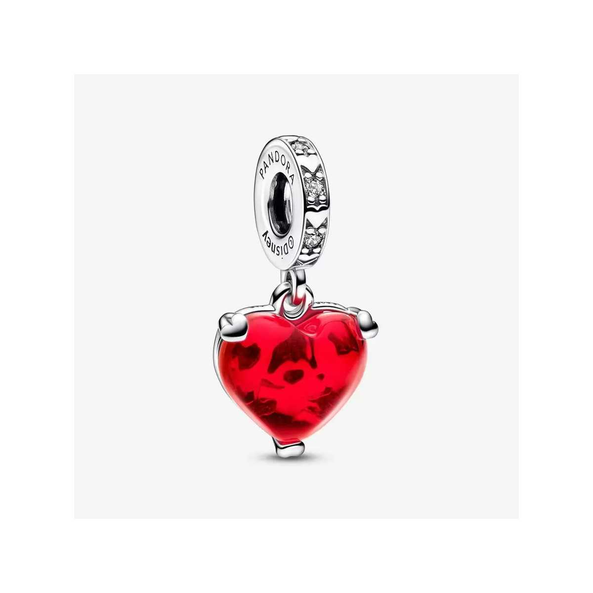 Charm  Pandora Colgante Cristal de Murano Beso Mickey y Minnie Mouse de Disney 792522C01