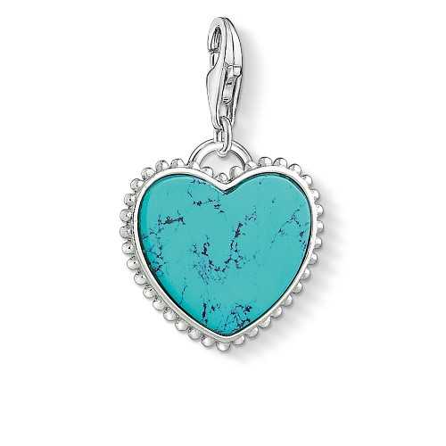 Charm Thomas Sabo Corazón Turquesa 1468-404-17