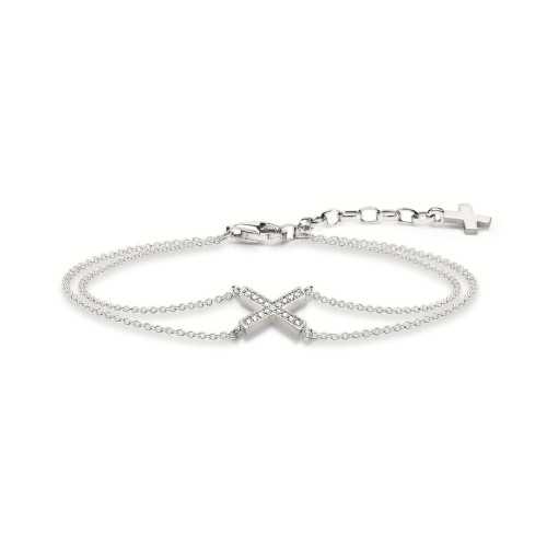 T. sabo pulsera plata doble cadena x cir A1659-051-14-L19V