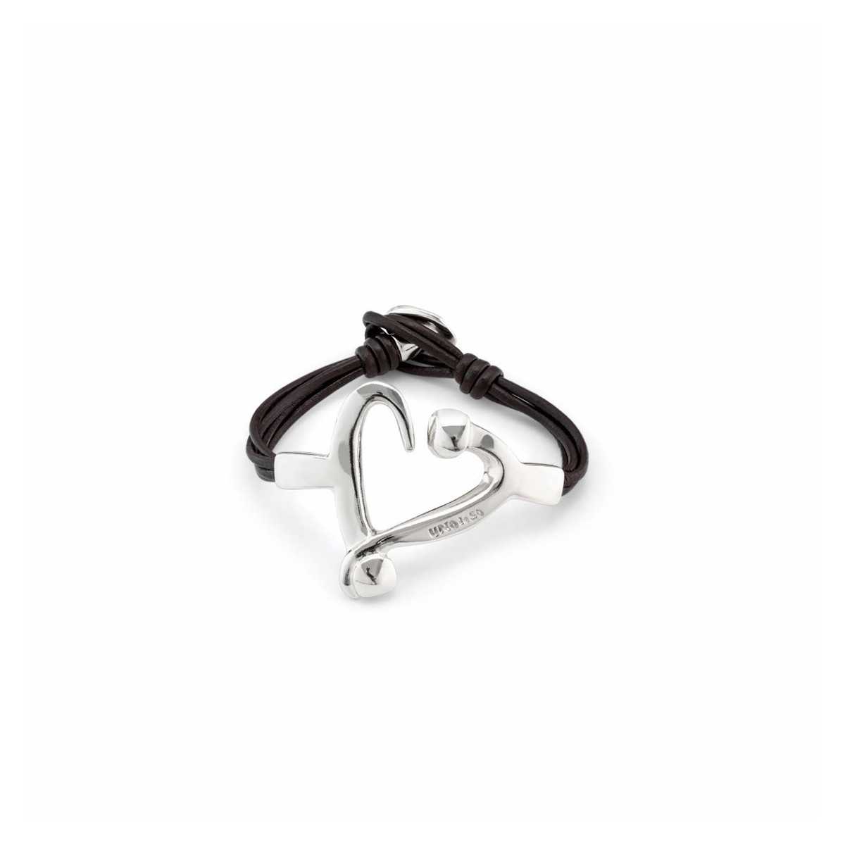 Pulsera  Uno de 50 Love Corazón Plateado PUL2325MARMTL0