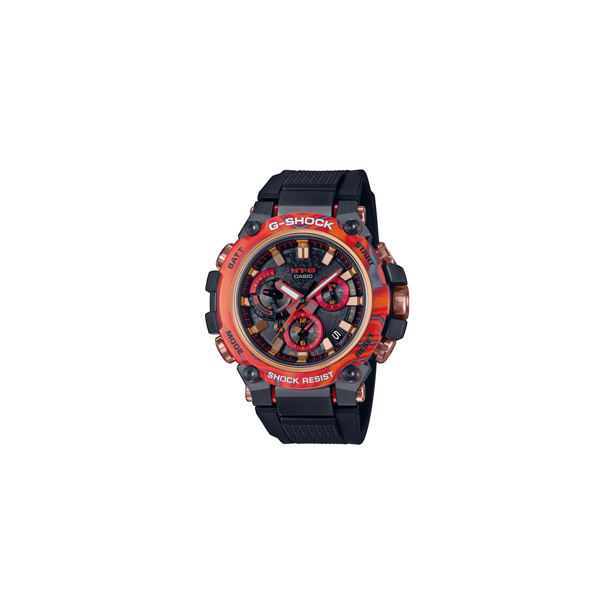 Reloj Casio G-Shock MT-G de edición limitada con correa de resina roja  MTGB1000B-1A4 para hombre, Deporte