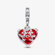 Charm  Pandora Colgante Cristal de Murano Beso Mickey y Minnie Mouse de Disney 792522C01