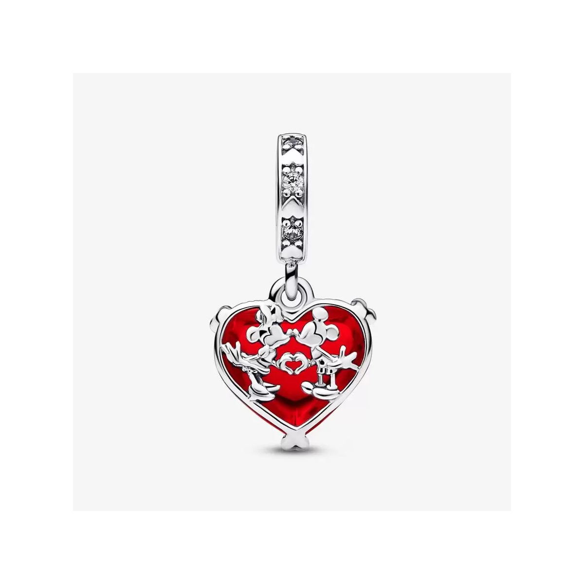 Charm  Pandora Colgante Cristal de Murano Beso Mickey y Minnie Mouse de Disney 792522C01