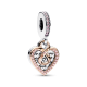 Charm Pandora Colgante Doble Corazón Infinito en Dos Tonos 782641C01