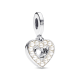 Charm Pandora Colgante Doble Corazón Blanco Anacarado 792649C01