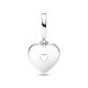 Charm Pandora Colgante Doble Corazón Blanco Anacarado 792649C01