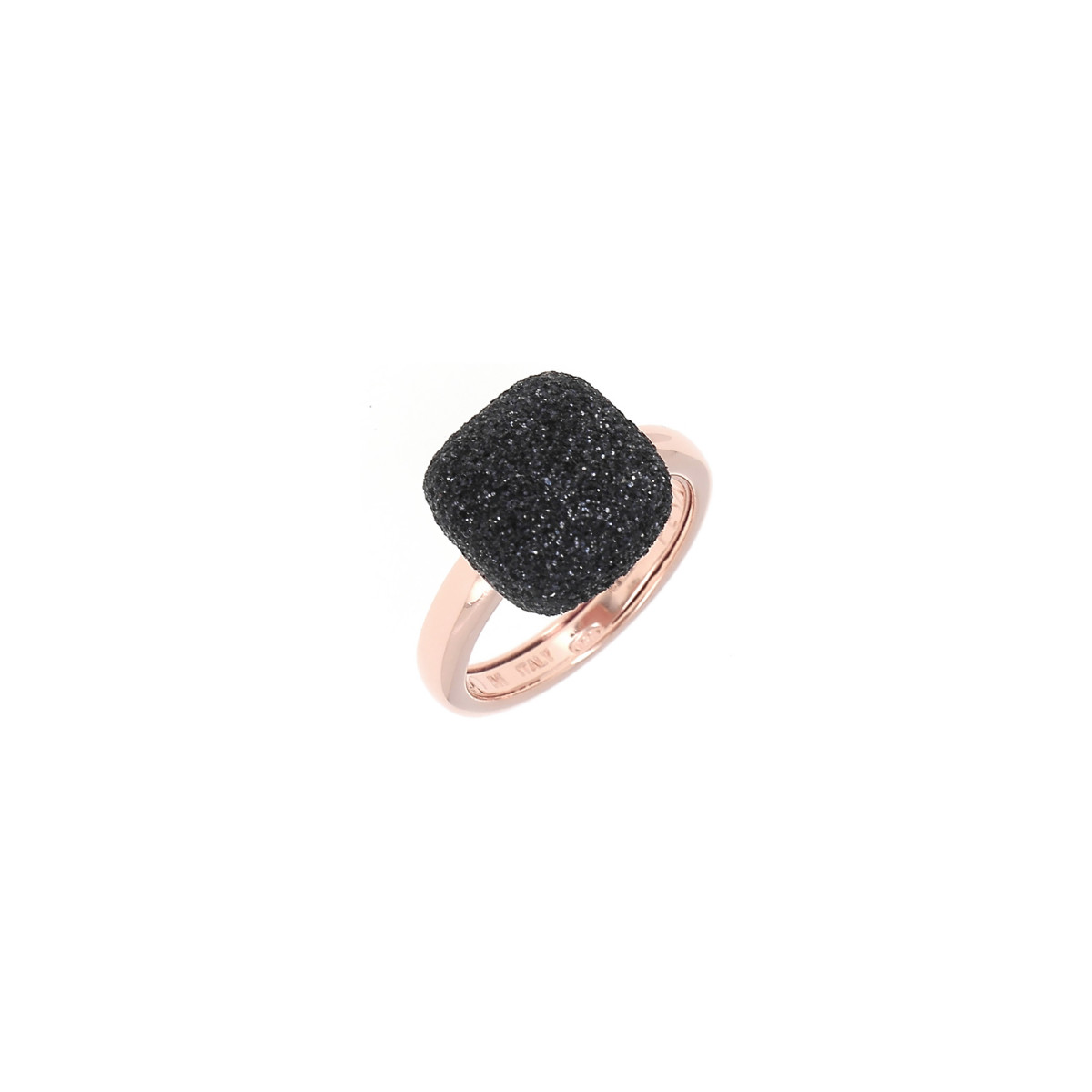 Anillo Pesavento Polvere di Sogni. Plata Rosa + Polvo Negro WPLVA1250/M