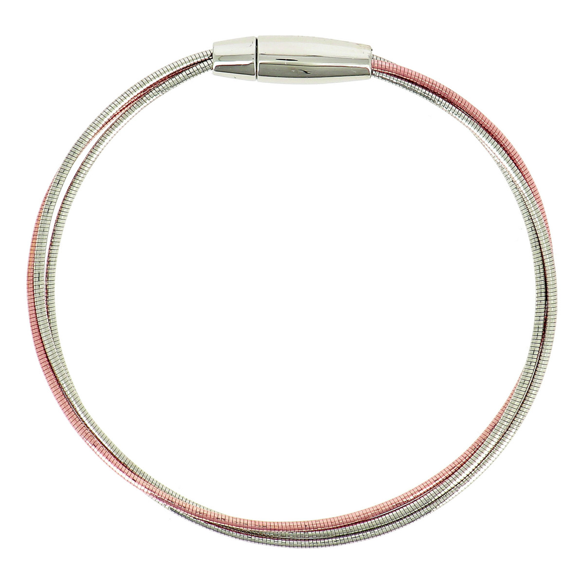 Pulsera Pesavento DNA Spring. Rodio-Plata Rosa WDNAB366