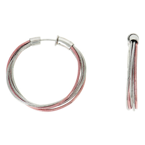 Pendientes Pesavento DNA Spring. Plata Rosa - Rodio WDNAO201