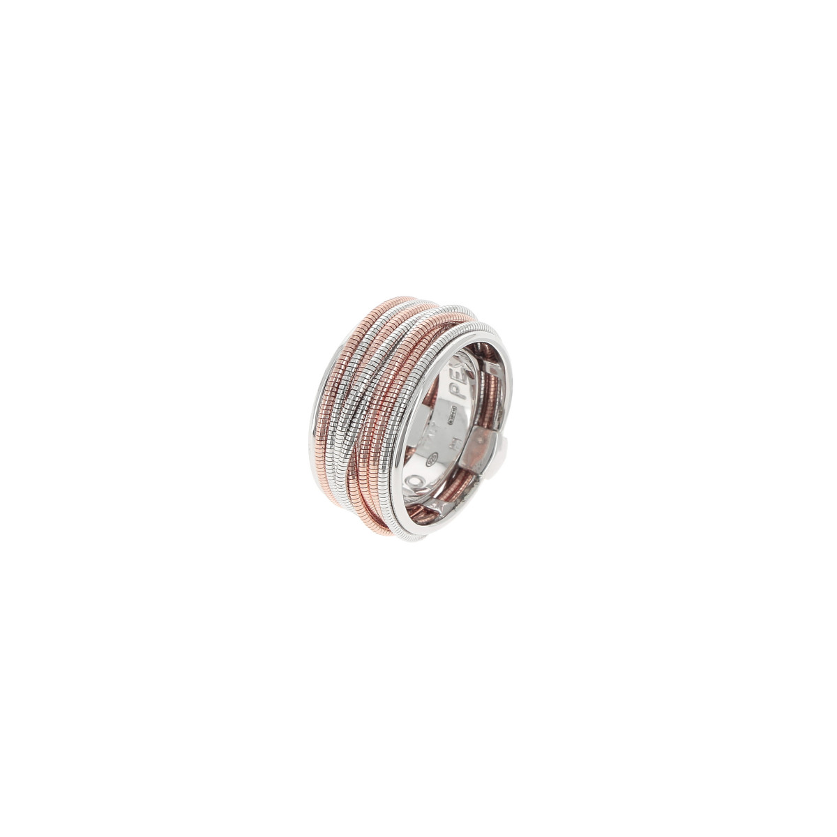 Anillo Pesavento DNA Spring. Plata Rosa - Rodio WDNAA175/M