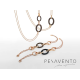 Collar Pesavento Polvere di Sogni. Plata Rosa + Polvo Marrón WPLVE1160