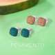 Pendientes Pesavento Polvere di Sogni. Plata de rodio + Verde WPSCO051