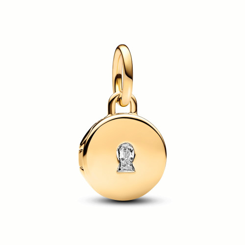 Charm Pandora Colgante Medalla Grabable. Chapado Oro 14K 763066C01