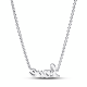 Collar Pandora en plata de ley Love Escrito a Mano Brillante 393076C01-45