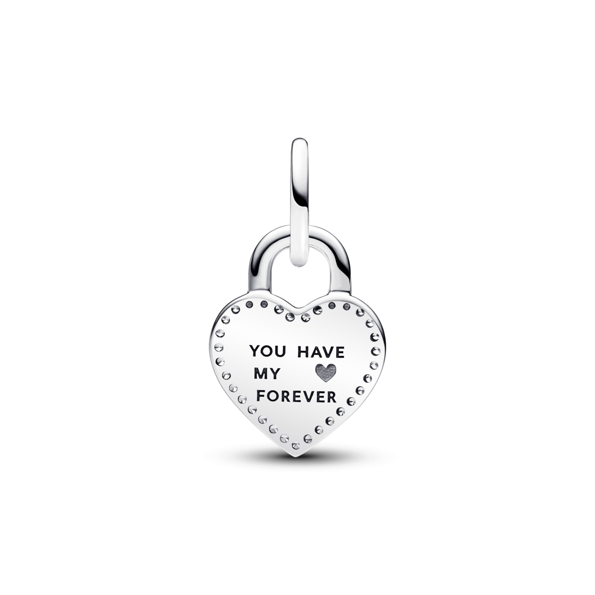 Charm Pandora Colgante Doble Corazón Candado Giratorio en Dos Tonos 783079C01