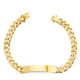 18K Pulsera Esclava Oro Amarillo Maciza Barbada Ancho: 7Mm. Largo: 21 Cm. Chapa: 40X8Mm