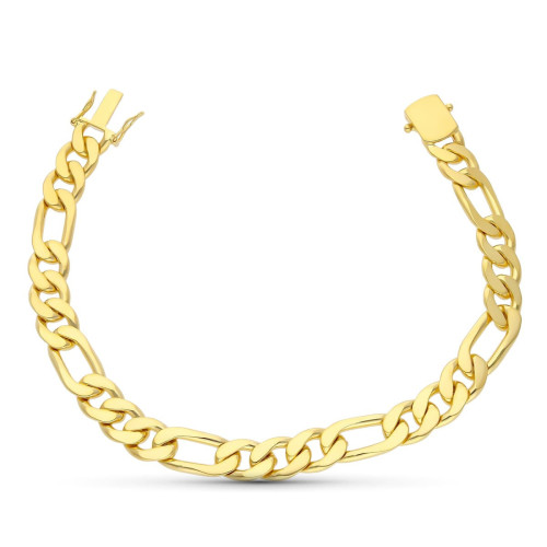 18K Pulsera Oro Amarillo Maciza 21.5 Cm 8 Mm