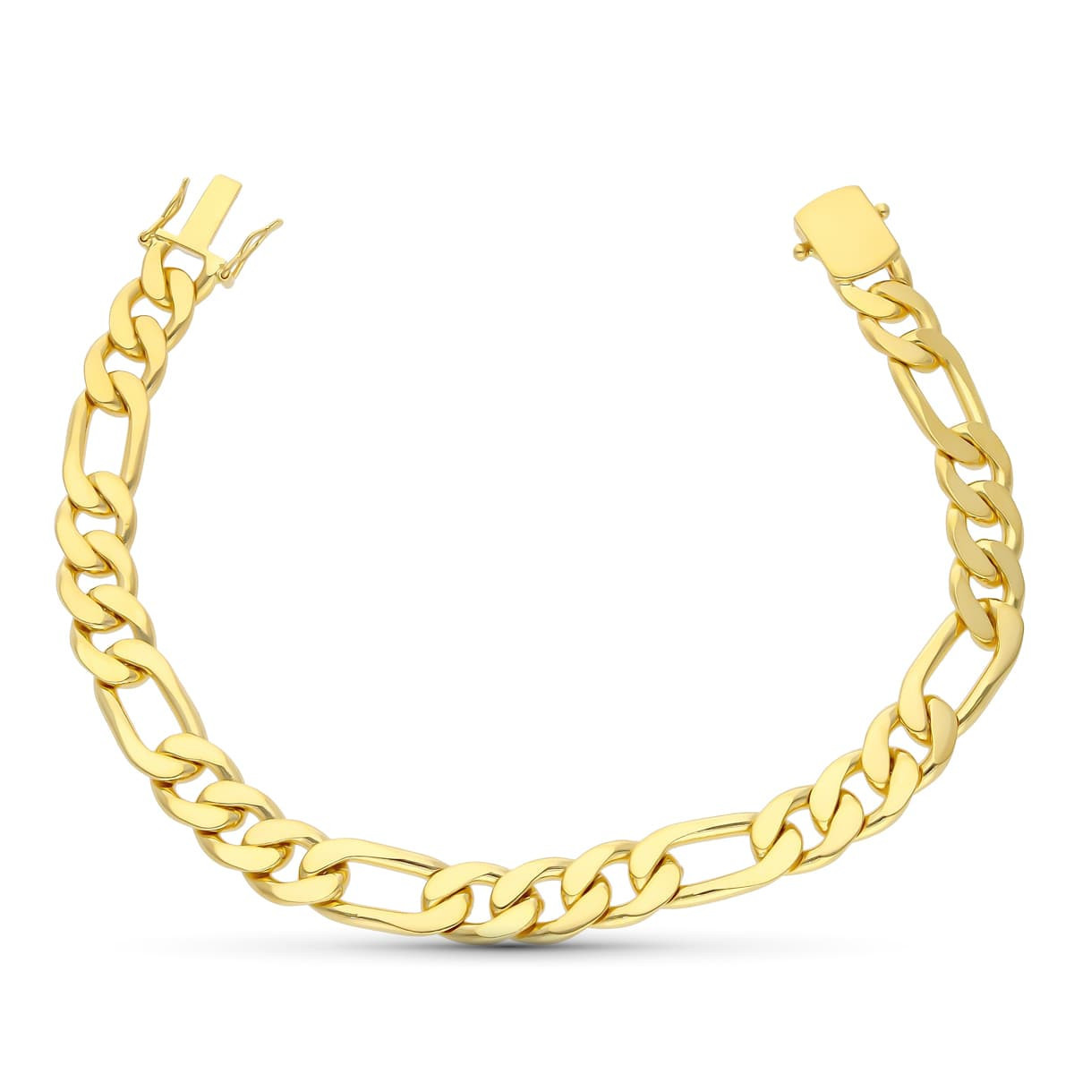 18K Pulsera Oro Amarillo Maciza 21.5 Cm 8 Mm